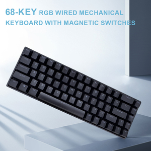 Tùy Chỉnh Lập Trình Từ Xách Tay Màu Đen Loại C Có Dây 68-Key 65 Phần trăm Chơi Game Cơ Khí Bàn Phím Với RGB Backlit - Product Image 3