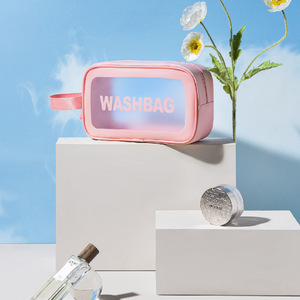 <b>Transparent</b> Cosmetic <b>Bag</b> Rectangle Portable Travel Toiletry <b>Bag</b> For Trip <b>Makeup</b> Storage Waterproof Washbag - Product Image 3