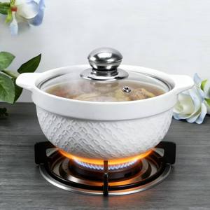 Marmite à soupe et à bouillon en céramique classique Zunck avec revêtement antiadhésif et couvercle en verre, compatible lave-vaisselle, vente en gros d'usine, promotion exceptionnelle - Product Image 5