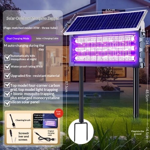 Lampe <span class=keywords><strong>Solaire</strong></span> Anti-Moustiques LED 4W pour Usage Domestique et Extérieur, Jardin/Cour, Contrôle des Nuisibles, Étanche, Répulsif Anti-Mouches - Product Image 6