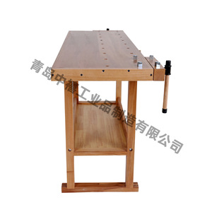 Banc de travail multifonctionnel en bois de hêtre avec étagère de rangement pour atelier scolaire et projets d'artisanat - Product Image 3