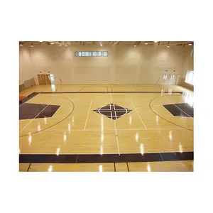 アバントハードウッドバスケットボール裁判所フローリングシステムアリーナや体育館用の屋内木製フローリングポータブルウッドスポーツフロア