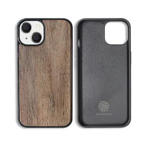 环保天然木质手机外壳定制标志手机外壳适用于iPhone 12 13 Pro Max 14外壳