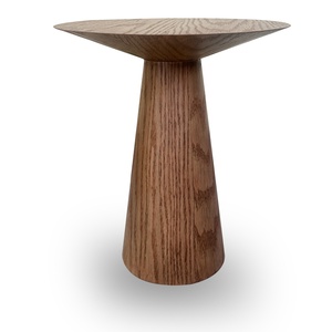 Table basse ronde en placage de bois, style moderne minimaliste, marque TR, pour la décoration de la maison, ensemble de meubles de salon - Product Image 1