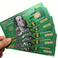 Billet de banque 24K Or noir en feuille d'or, 100 dollars américains, factice, étanche, souvenir, collection commémorative