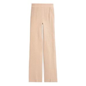 Women's Comfortable Winter Wide Leg Knitted <b>Trousers</b> <b>Elastic</b> <b>Waist</b> Sweater Pants - Product Image 3