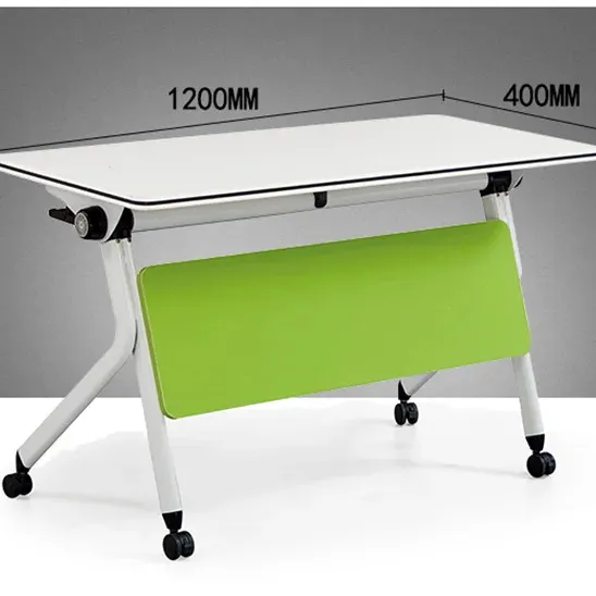 Elegant foldable training room conference office workspace reception desk custom folding training desk table