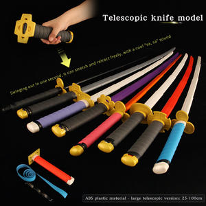 Pedang teleskopik plastik 100cm Anime Zoro Katana Cosplay One Piece Sword Anime grosir hadiah mainan pedang ajaib - Product Image 2