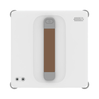 Nettoyeur de vitres robotisé carré à six buses de pulvérisation d'eau, contrôlé par application, pour nettoyage humide et sec des vitres, réservoir de 100 ml, pour la maison et l'hôtel