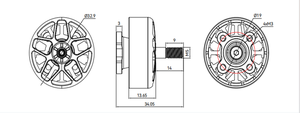 Motor sin Escobillas 2807 1300KV para Drones, Construcción Metálica, Alto Rendimiento - Product Image 6