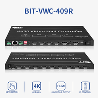 Procesador de Empalme Rotatorio VWC-409R, Controlador de Video Wall 59, 5 Entradas 9 Salidas, Pantalla LED Multifunción Horizontal