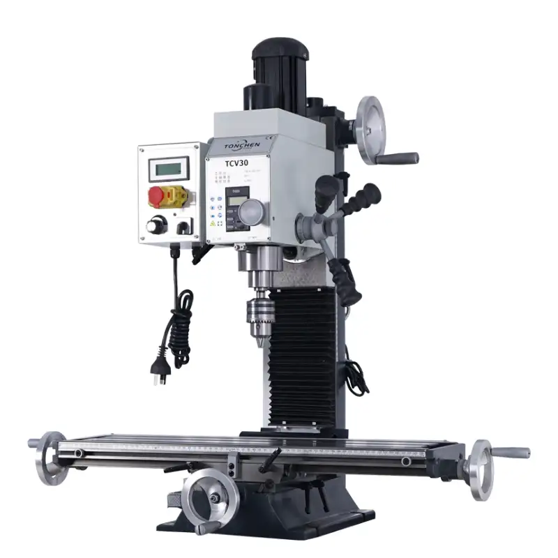 TCV30 1.5HP 7x27 inch High Precision Vertical Mini Milling Machines Manual Metal Drilling Milling Machine