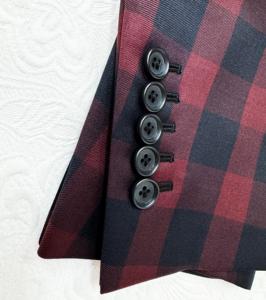 Costume d'affaires sur mesure pour homme, style classique, 2 pièces, coupe ajustée, grande taille, plissé, respirant, tissu en laine imperméable, simple boutonnage - Product Image 6