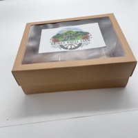 Boîte à gâteau jetable en papier alimentaire avec laminage mat et gaufrage, service de couleur personnalisée, boîte robuste et recyclable pour gâteaux et noix