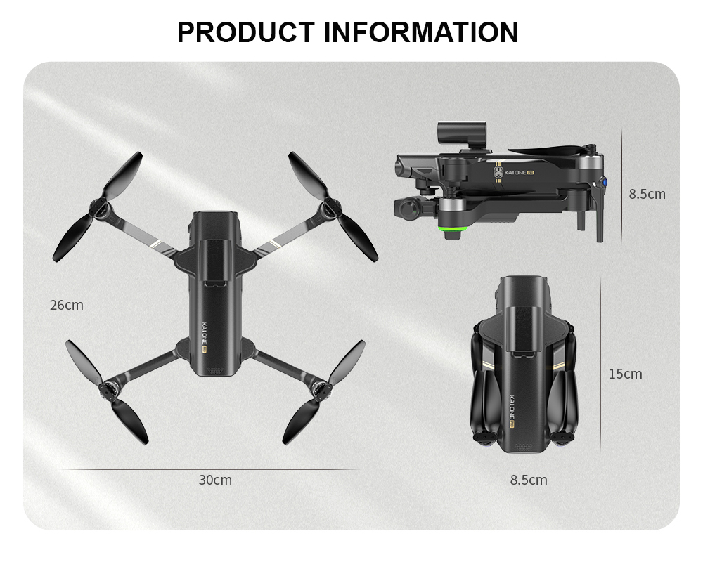 Updated KAI ONE MAX Drone 8K Camera 3-Axis Gimbal Anti-Shake Laser obstacle avoidance Brushless Foldable Quadcopter Drone