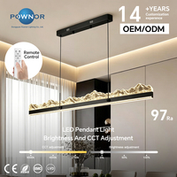 Lustre long pour salle à manger, lampe de comptoir minimaliste pour bar à thé, luminaires italiens de luxe haut de gamme pour la décoration intérieure