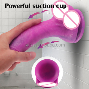 SacKnove 52255 Großhandel Super Realistic <span class=keywords><strong>Purple</strong></span> Stat Bunte Regenbogen Handbuch Massive Penis Pferd Silikon <span class=keywords><strong>Dildo</strong></span> Für Frauen