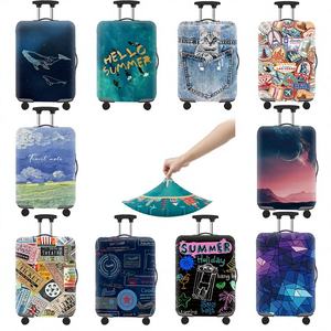 Housse de valise en polyester haute élasticité, épaisse, anti-poussière, avec couche d'air, protection pour bagages à roulettes - Product Image 1