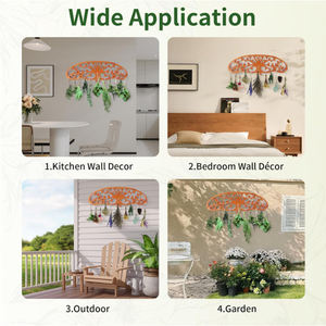 Séchoir à herbes suspendu-Décor arbre de vie pour cuisine, <span class=keywords><strong>jardin</strong></span>, support de séchage de plantes en bois rustique, décoration d'art mural - Product Image 5