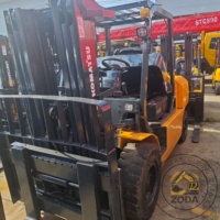 Chariot élévateur contrepoids diesel Komatsu FD50 d'occasion, 5 tonnes, moteur à combustion interne, pour la manutention de marchandises en entrepôt