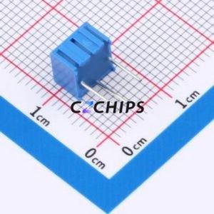 Résistance/potentiomètre réglable 3362P-1-201LF, composant traversant (THT)-3P, 7x6,6 mm, résistance 200 ohms, 10 %, 500 mW, 100 ppm/ ℃ - Product Image 2