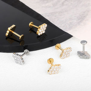 Ruiqian Sieraden Draag Scherpe Nagels op de Feestjes Hoge Kwaliteit F136 Puur Titanium Oorbellen Binnengewinde Zirkoon <span class=keywords><strong>Piercing</strong></span> Sieraden - Product Image 5