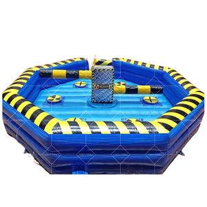 Curso de Wipeout inflable para patio de recreo interior, puente interactivo mecánico con obstáculos giratorios, divertido juego de salto para niños - Product Image 2