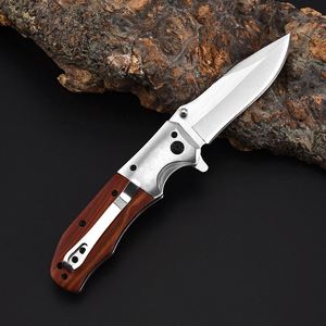 Cuchillo Plegable de Bolsillo de Alta Calidad, Acero Inoxidable 3CR13, Mango de Madera, Cuchillo Táctico para Camping, Supervivencia y Jungla - Product Image 6