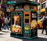 Distributeur automatique de pizzas à commande tactile, grande capacité, directement du fabricant, fonctionnant à monnayeur, vente en gros