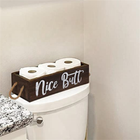Boîte décorative de salle de bain Boîte de rangement en bois rustique de ferme
