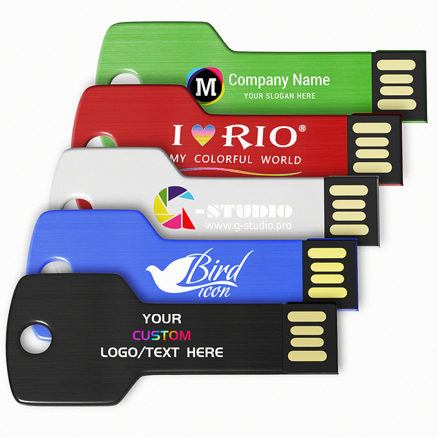 1 Pcs Free logo Corporative Gift Usb Memorias Stick Key Shape Pendrive 4gb 8gb 16gb 32gb 64gb U Disk 2.0 Pen Usb Flash Drives