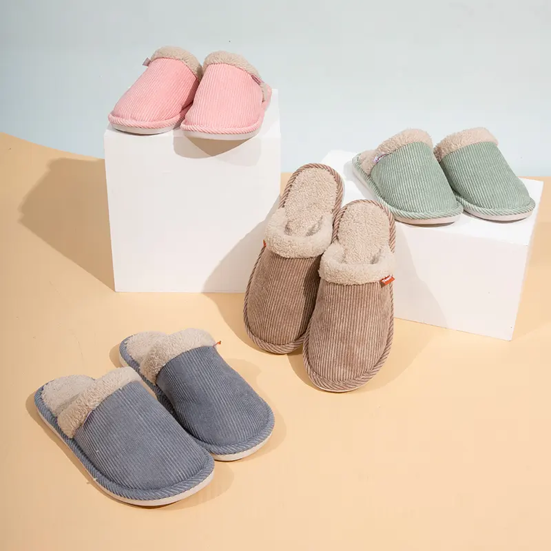 Winter Most Selling Winter Comfortable House Cotton Soft Sole Memory Foam Indoor Warm Women Slippers Sandals