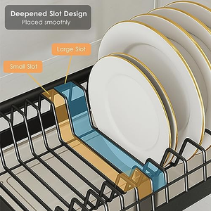 Multifunction Factory Wholesale Kitchen Large <b>Dish</b> Drying Rack 3 Tier Metal Adjustable <b>Dish</b> Rack - Product Image 4