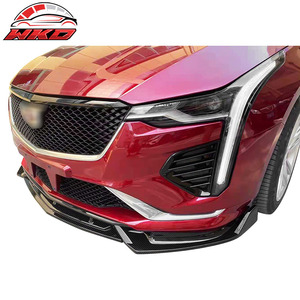 Pour Cadillac CT4, impression fibre de carbone, 2020-2026, lèvre de pare-chocs avant, spoiler de menton, PP, diffuseur 3 pièces, protection de menton - Product Image 2