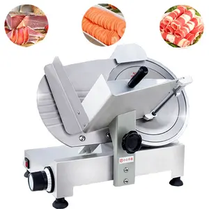 Commerciële 10Inch 12Inch Semi-Automatische Elektrische Bevroren Vlees Deli Snijmachine Met 250Mm/300Mm Duurzame Bladen Voor Diverse