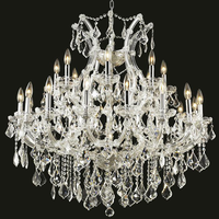 Grand lustre en cristal Led Vintage doré décoratif de luxe européen pour hall d'hôtel
