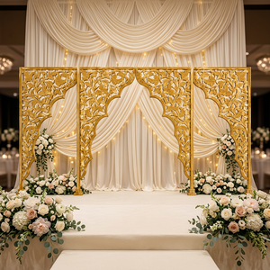 Decoración Perfecta para Escenario de Mehndi con Marco Trasero Mehrab, Marcos de Lujo para Decoración de Escenario de Mehndi para Bodas, Fabricante y Exportador en Oferta - Product Image 3