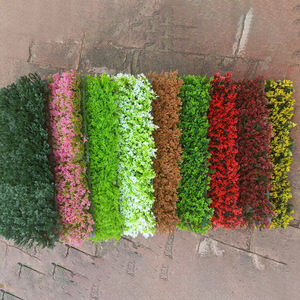Mur végétal artificiel de haies 10 cm et moins, résistant aux UV, pour mariage, extérieur, décoration intérieure, vente en gros - Product Image 1