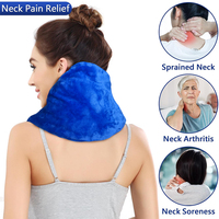 Compresse chaude/froide World Bio pour soulager les douleurs au cou et aux épaules, coussin chauffant avec fonction anti-stress (51x46cm)