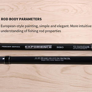 Cañas alimentadoras de carpa mate, 3,6 m, 3,9 m, 12 pies, 3 secciones, 3 puntas, fibra de carbono - Product Image 2