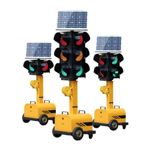 带太阳能电池板的最佳性能临时交通信号灯便携式交通灯
