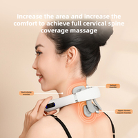 3-in-1-Nackenmassagegerät Elektrisches Mikrostrom-Mehrkopf-austauschbares kabelloses Shiatsu-Heizvibrations-Zervix massage gerät