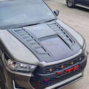 Cuchara de capó negro de plástico ABS para Toyota Hilux <span class=keywords><strong>Revo</strong></span> Rogue Rocco 2020-2025 GR SPORT 4X4 ACCESORIOS - Product Image 2