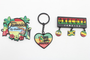 Aimant de réfrigérateur <span class=keywords><strong>en</strong></span> métal émaillé personnalisé, souvenir One Love de la Jamaïque, pour la décoration de la maison - Product Image 6