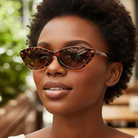 Lunettes de soleil œil de chat à monture fine Ade Wu 97274, logo personnalisé, lunettes de soleil tendance 2026 pour femmes