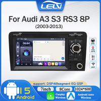 Autoradio Android 15 LELV pour Audi A3 S3 RS3 8P (2003-2013) - GPS, Stéréo sans fil, Écran tactile, WiFi intégré, Audio haute résolution