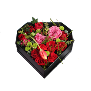 Romantic Heart Shaped <strong>Floral</strong> <strong>Box</strong> with PVC Display Window - Product Image 2