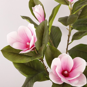 Simulated Large Magnolia <b>Flowers</b> 101cm PVC Soft Plastic Home Decor Wedding Props - Product Image 2