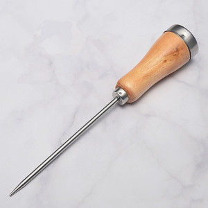 Sgusciatore per Ghiaccio a Forchetta Singola in Acciaio Inossidabile, Scalpello per Ghiaccio con Manico in <span class=keywords><strong>Legno</strong></span> - Product Image 4