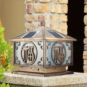 Lámpara Solar LED de Pilar de Aleación de Aluminio para Jardín Exterior, Lámpara de Pared para Patio y Camino - Product Image 1
